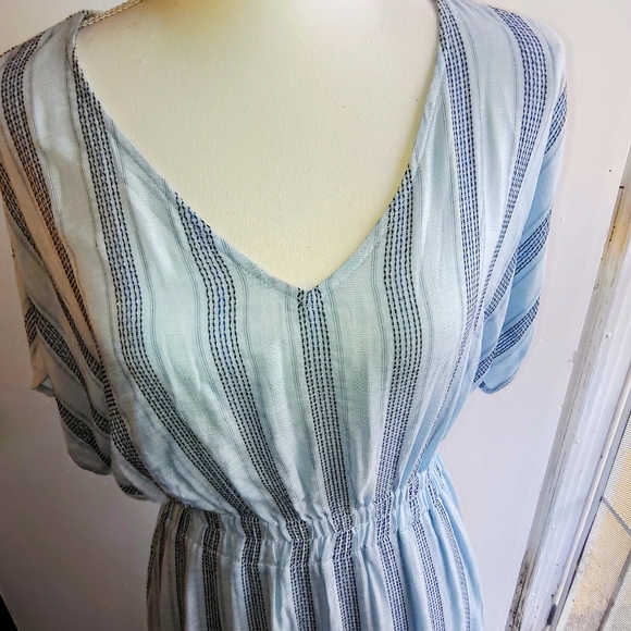 Kori Light Blue Striped Maxi Dress - Picture 7 of 8